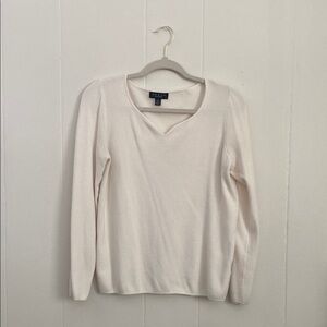 Cream V-Neck Sweater
